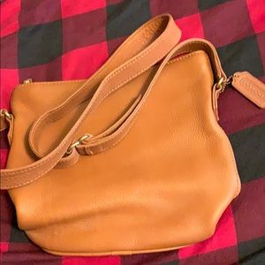 Vintage cigar leather Coach purse. Great condition